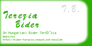 terezia bider business card